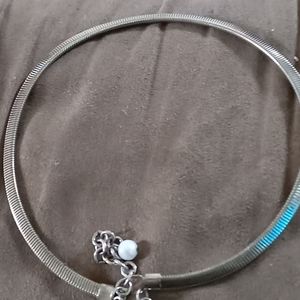 Vintage silver snake style necklace